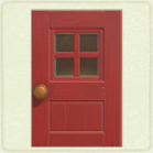 ACNH - Rectangular Red Windowed Door