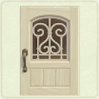 ACNH - Rectangular White Iron Grill Door