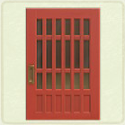 ACNH - Rectangular Red Latticework Door