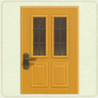 ACNH - Rectangular Yellow Vertical Panes Door