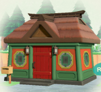 ACNH - Japanese Red and Green Asian Siding