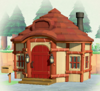 ACNH - Cottage Beige and Red Woodwork