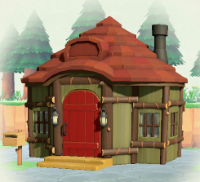 ACNH - Cottage Green and Brown Woodwork