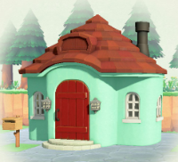 ACNH - Cottage Mint Blue Stucco Exterior