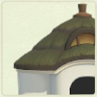 ACNH - Cottage Dark Green Thatch Roof