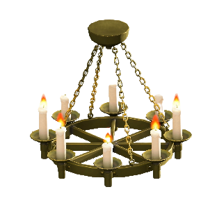 The Gold version of Candle Chandelier