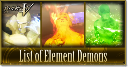 List of Elemental Demons in SMT 5