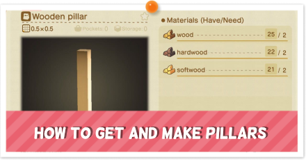 ACNH - How to Get and Make Pillars