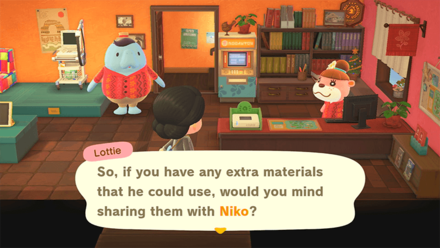 ACNH - Share Materials with Niko