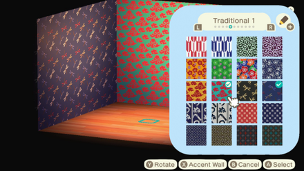 ACNH - Use Patterns as Accent Walls