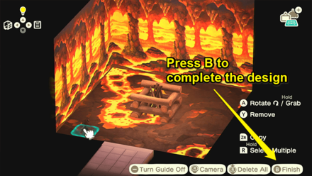 ACNH - Press B to complete the design