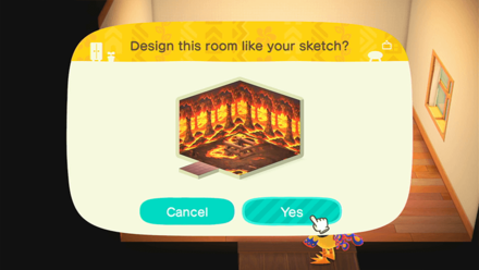 ACNH - Select Yes to Paste the Design