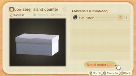 Low Steel Island Counter Image