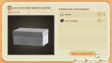 Low Concrete Island Counter Image
