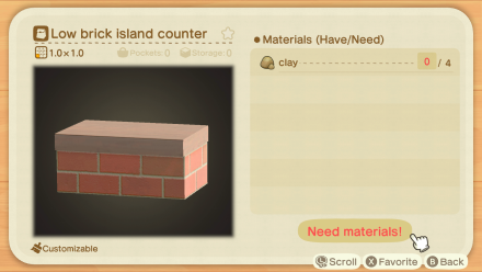 Low Brick Island Counter Image