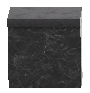 The Black version of Tall Marble Island Counter