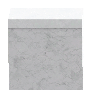 The White version of Tall Marble Island Counter