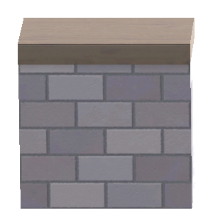 The Gray version of Tall Brick Island Counter