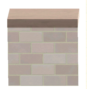 The White version of Tall Brick Island Counter