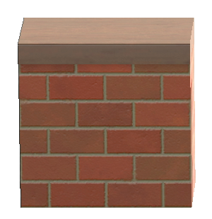 The Red version of Tall Brick Island Counter