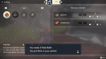 Pokemon Legends Arceus Crafting