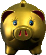 Golden Piggy Bank Image