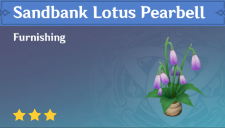 Genshin Impact - How to Get Sandbank Lotus Pearbell Furnishing