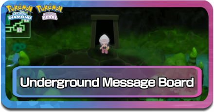 Underground Message Board Pokemon BDSP
