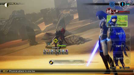 SMT V Fighting a demon