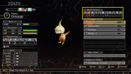 Skill Potential Effects SMT5