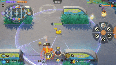 Pokemon UNITE - Pikachu Using Electro Ball on Greedent