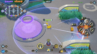 Pokemon UNITE - Pikachu Using Electro Ball on Combee and Vespiqueen