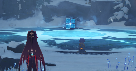 Genshin - Dragospine Stone Tablet 3 - Blocked by the Cryo Hypostasis