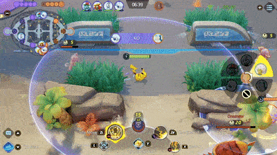 Pokemon UNITE - Pikachu Using Thunder on Eldegoss