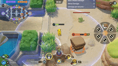 Pokemon UNITE - Pikachu Using Thunderbolt on Crustle