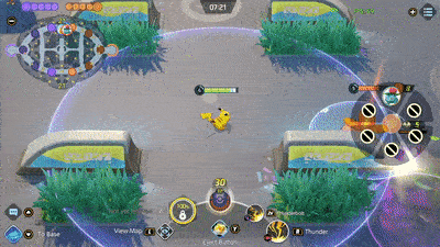 Pokemon UNITE - Pikachu Using Thunderbolt and Thunder on Venusaur