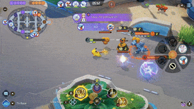 Pokemon UNITE - Pikachu Using Thunderstorm on Sylveon and Garchomp