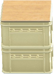 The White version of Stacked Bottle Crates