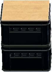 The Black version of Stacked Bottle Crates