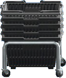 The Black version of Stacked Shopping Baskets