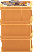 The Orange version of Stacked Fish Containers