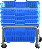 The Blue version of Stacked Shopping Baskets