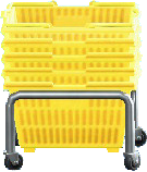 The Yellow version of Stacked Shopping Baskets