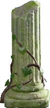 The Mossy version of Ruined Broken Pillar