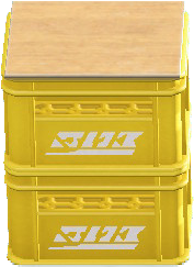 The White Logo version of Stacked Bottle Crates