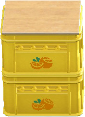 The Orange version of Stacked Bottle Crates