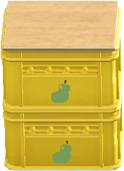 The Pear version of Stacked Bottle Crates
