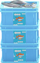 The Custom Design version of Stacked Fish Containers