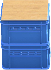 The Blue version of Stacked Bottle Crates