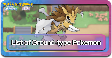 All Ground Type Pokemon BDSP